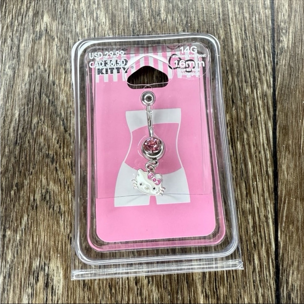 Hello Kitty Belly Ring Exclusive Stainless steel 14 g - Picture 1 of 2